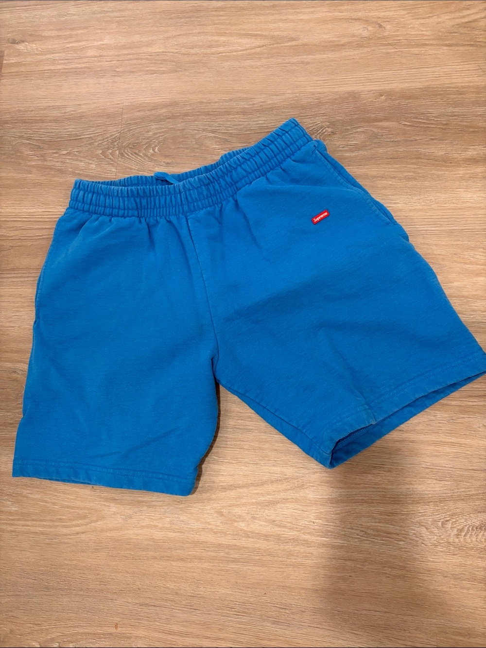 Supreme Blue Men's Elastic-Waist Casual Shorts